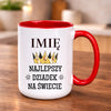 kubek z własnym nadrukiem 440ml personalizowane prezenty pl czerwony