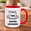 kubek z własnym nadrukiem 440ml personalizowane prezenty pl czerwony