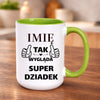 kubek z własnym nadrukiem 440ml personalizowane prezenty pl zielony