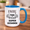 kubek z własnym nadrukiem 440ml personalizowane prezenty pl niebieski