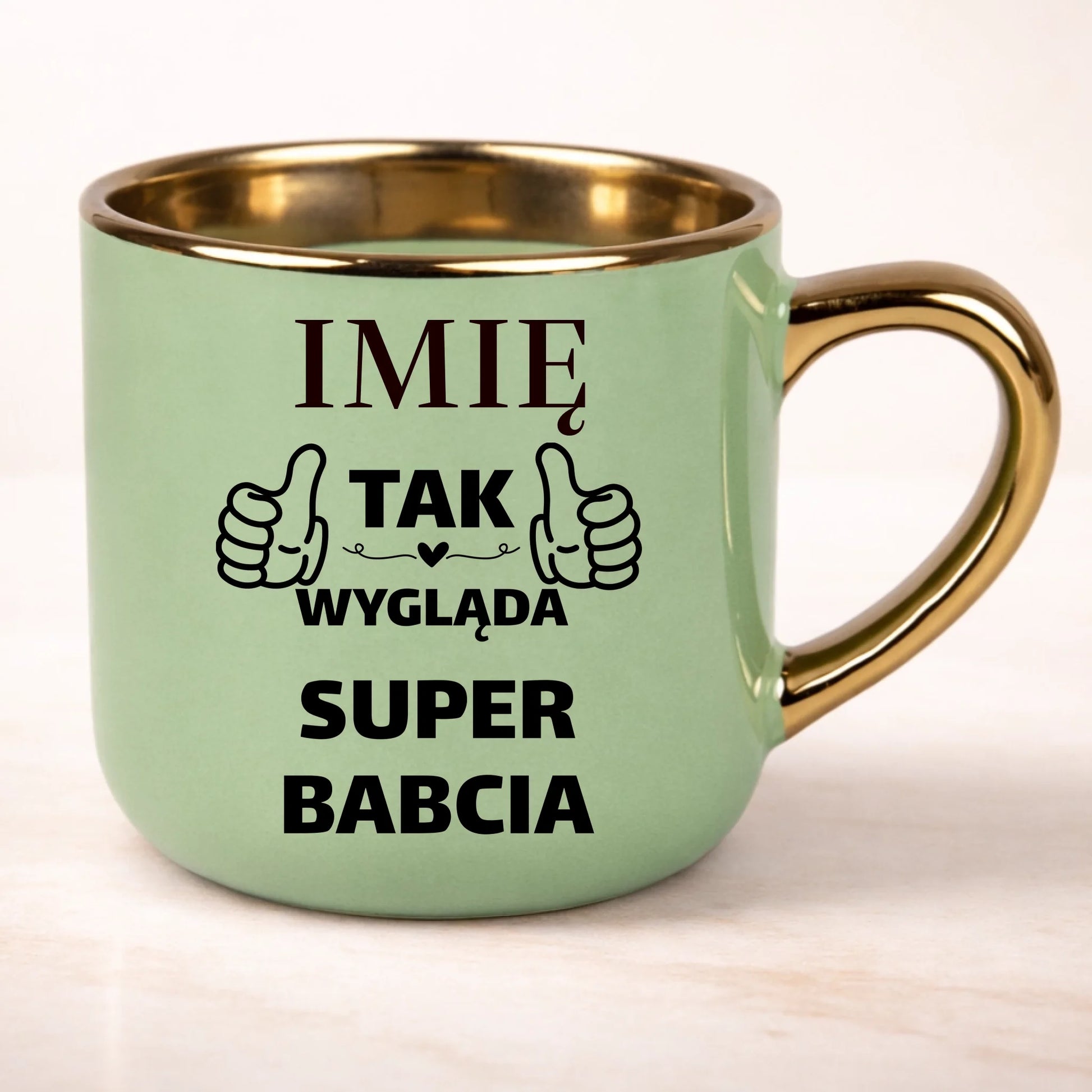 kubek personalizowany z nadrukiem 400ml zielony
