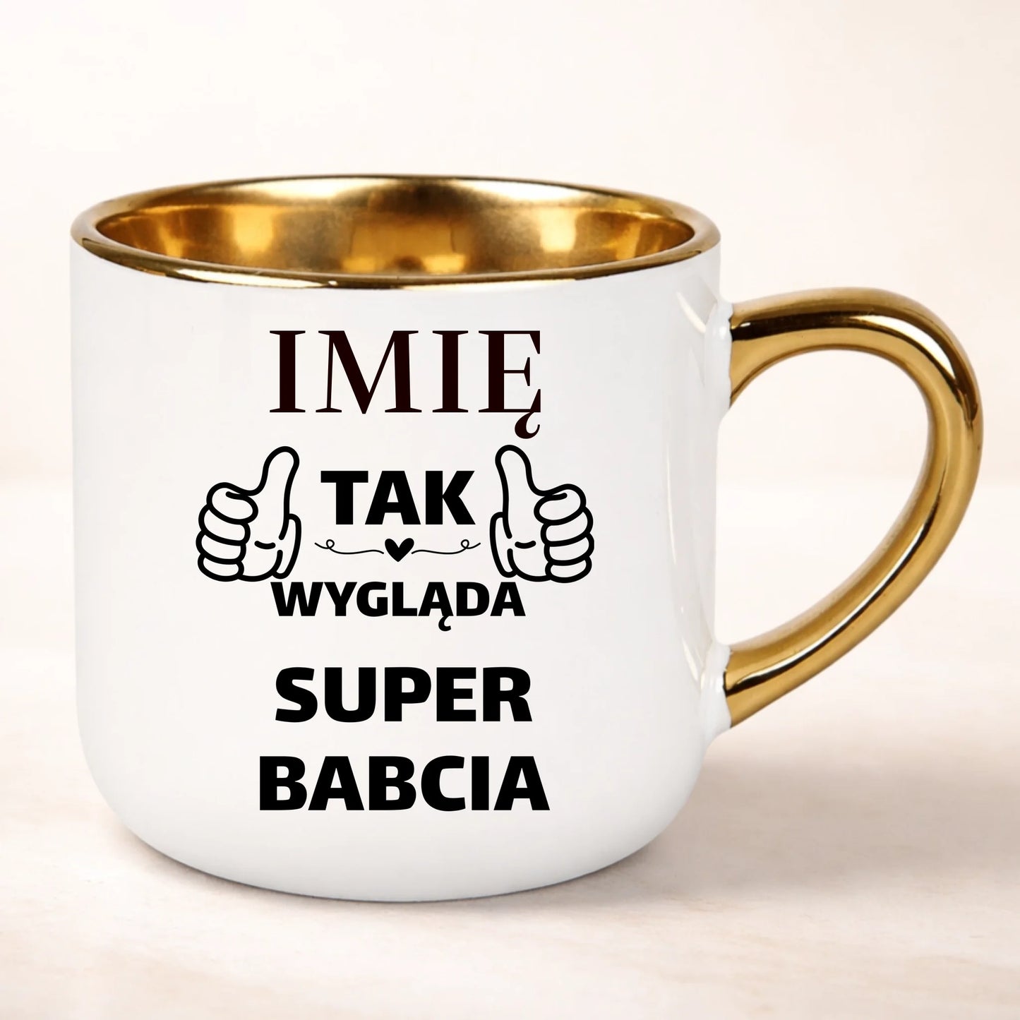 kubek personalizowany z nadrukiem 400ml biały