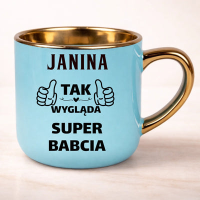 Prezent dla Babci kubek z nadrukiem tak wygląda super babcia