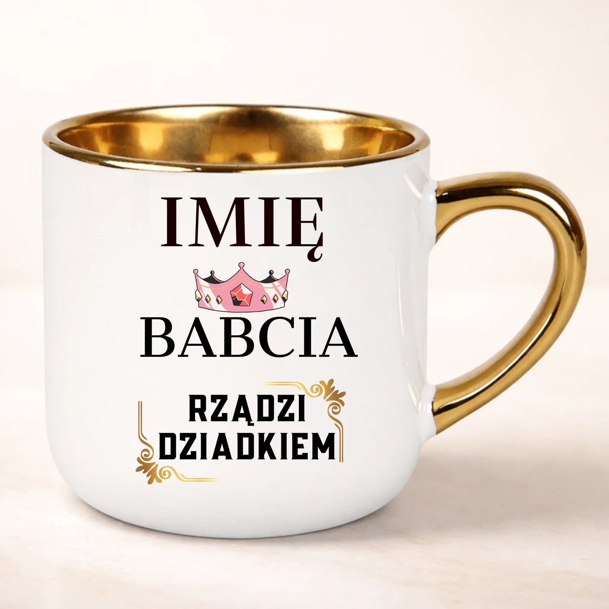 kubek personalizowany z nadrukiem 400ml biały