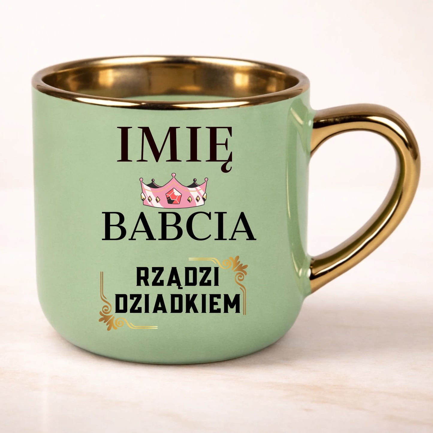 kubek personalizowany z nadrukiem 400ml zielony