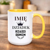 kubek z własnym nadrukiem 440ml personalizowane prezenty pl żółty