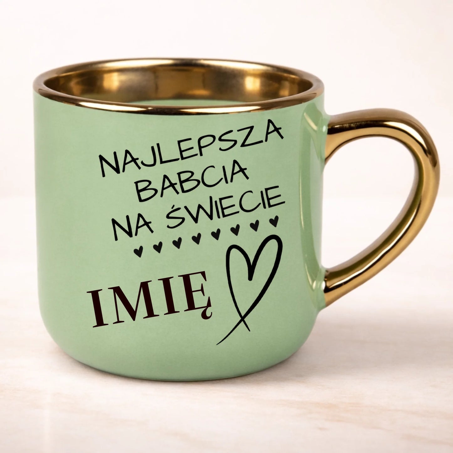kubek personalizowany z nadrukiem 400ml zielony