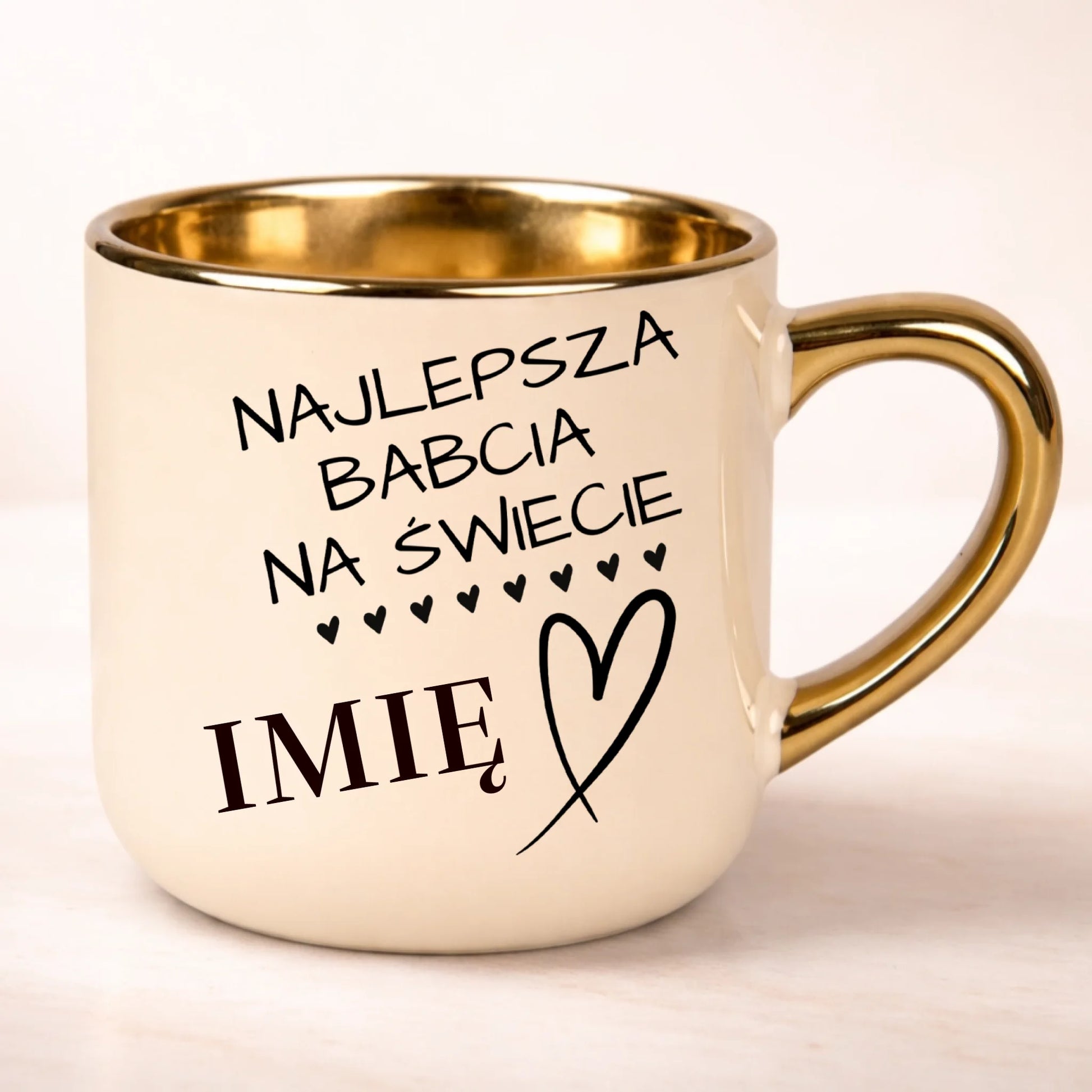 kubek personalizowany z nadrukiem 400ml kremowy