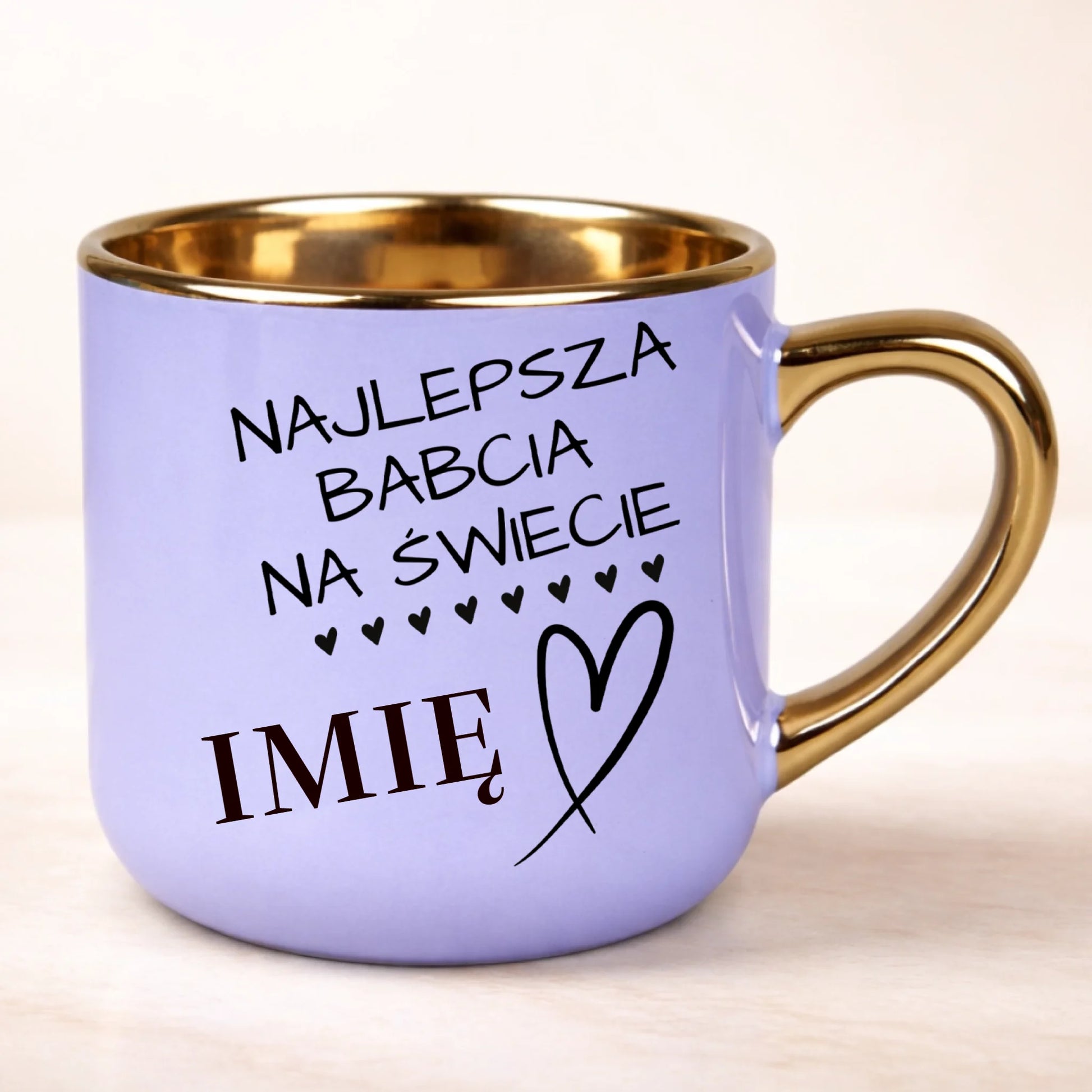 kubek personalizowany z nadrukiem 400ml fioletowy
