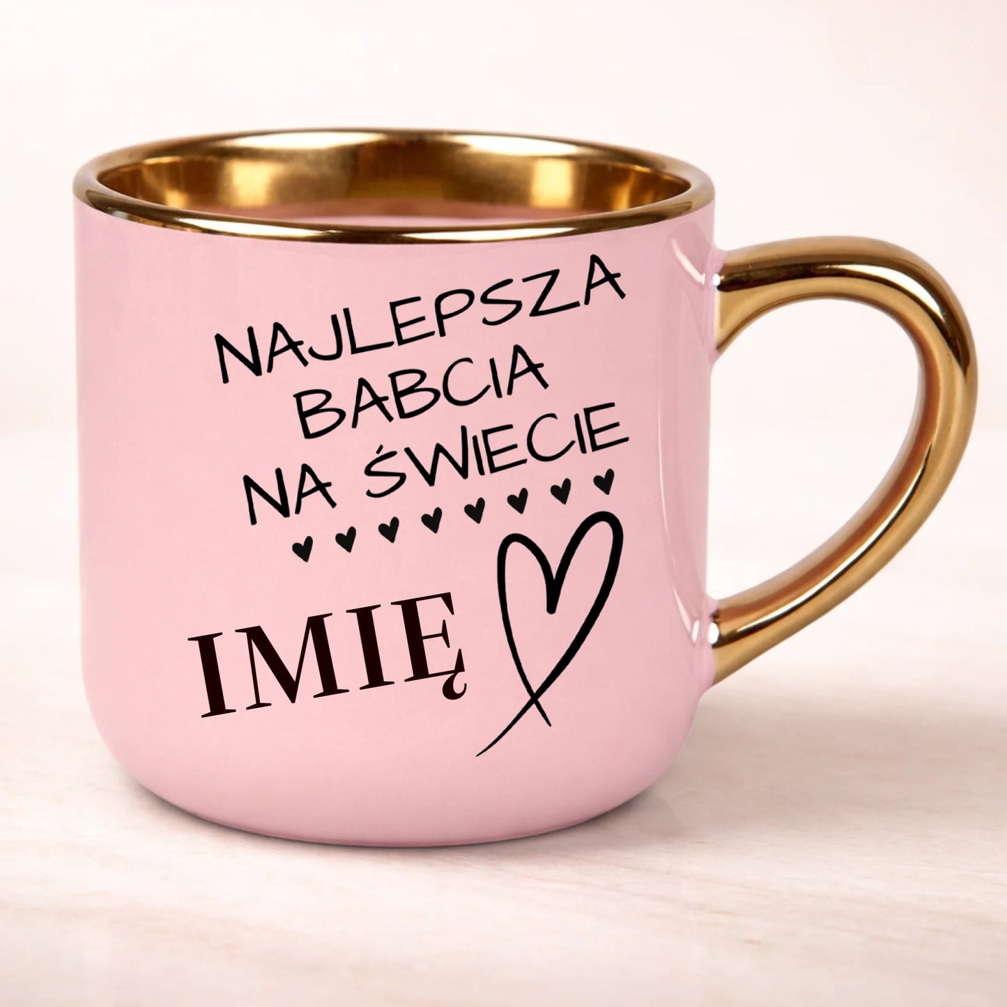 kubek personalizowany z nadrukiem 400ml rozowy