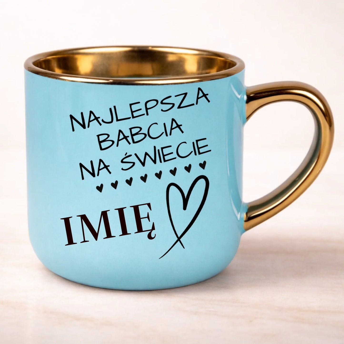 kubek personalizowany z nadrukiem 400ml niebieski
