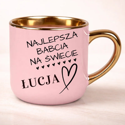 Prezent na Dzień Babci kubek imienny z nadrukiem Najlepsza babcia na świecie