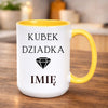 kubek z własnym nadrukiem 440ml personalizowane prezenty pl żółty