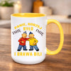 kubek z własnym nadrukiem 440ml personalizowane prezenty pl żółty