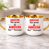 kubek z własnym nadrukiem 400ml personalizowane prezenty pl biale