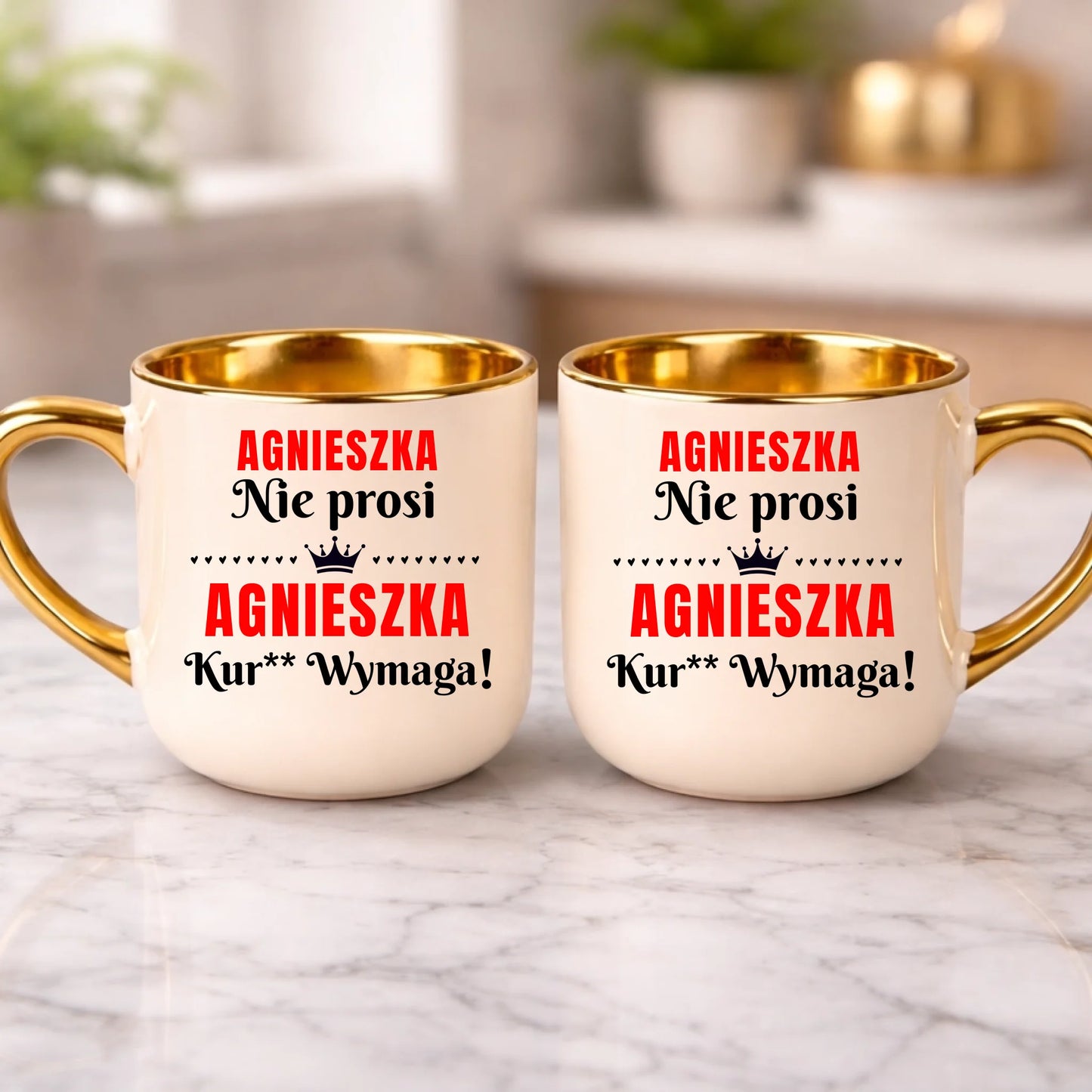 kubek z własnym nadrukiem 400ml personalizowane prezenty pl kremowy
