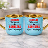 kubek z własnym nadrukiem 400ml personalizowane prezenty pl niebieski