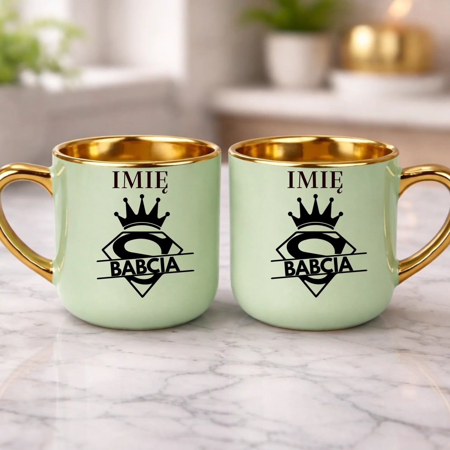 kubek z własnym nadrukiem 400ml personalizowane prezenty pl zielony