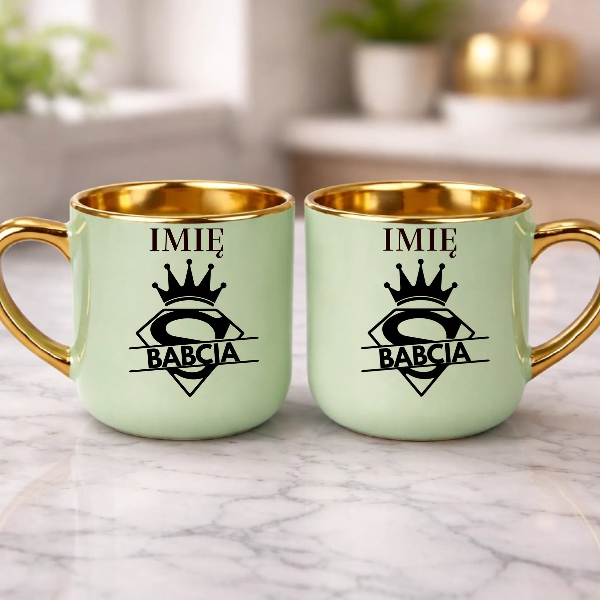 kubek z własnym nadrukiem 400ml personalizowane prezenty pl zielony