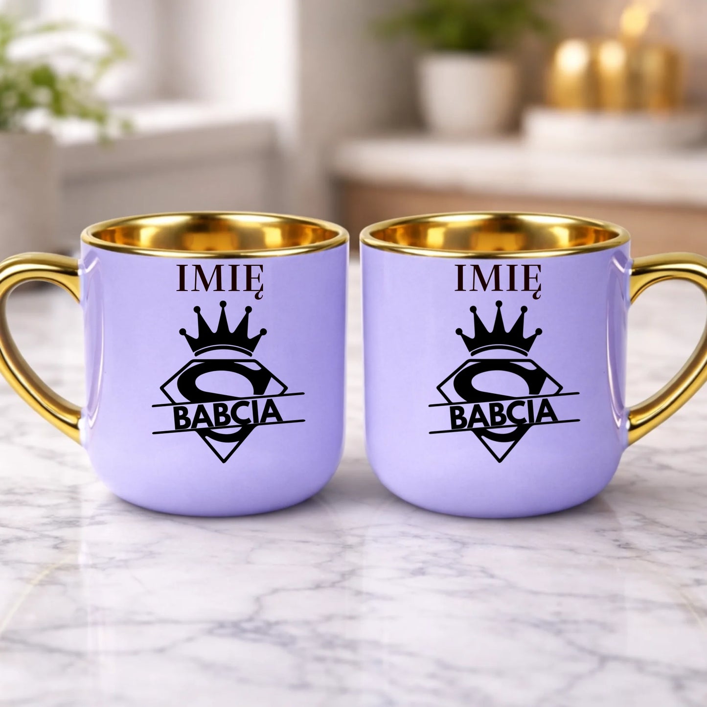 kubek z własnym nadrukiem 400ml personalizowane prezenty pl fioletowy