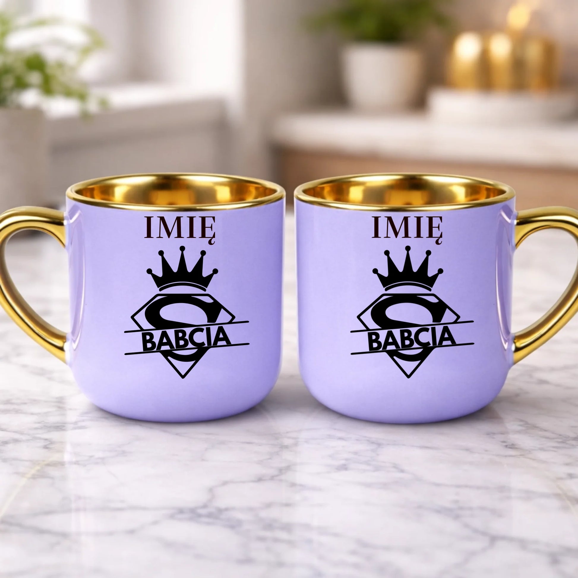 kubek z własnym nadrukiem 400ml personalizowane prezenty pl fioletowy