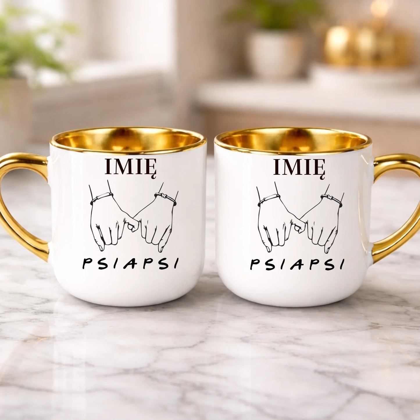 kubek z własnym nadrukiem 400ml personalizowane prezenty pl biale