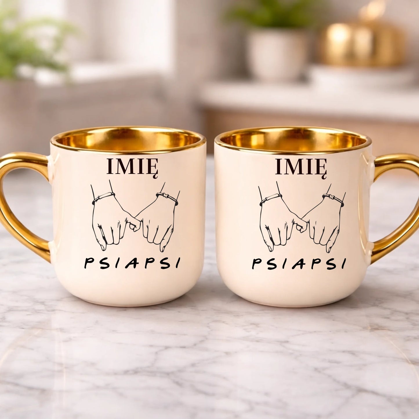 kubek z własnym nadrukiem 400ml personalizowane prezenty pl kremowy