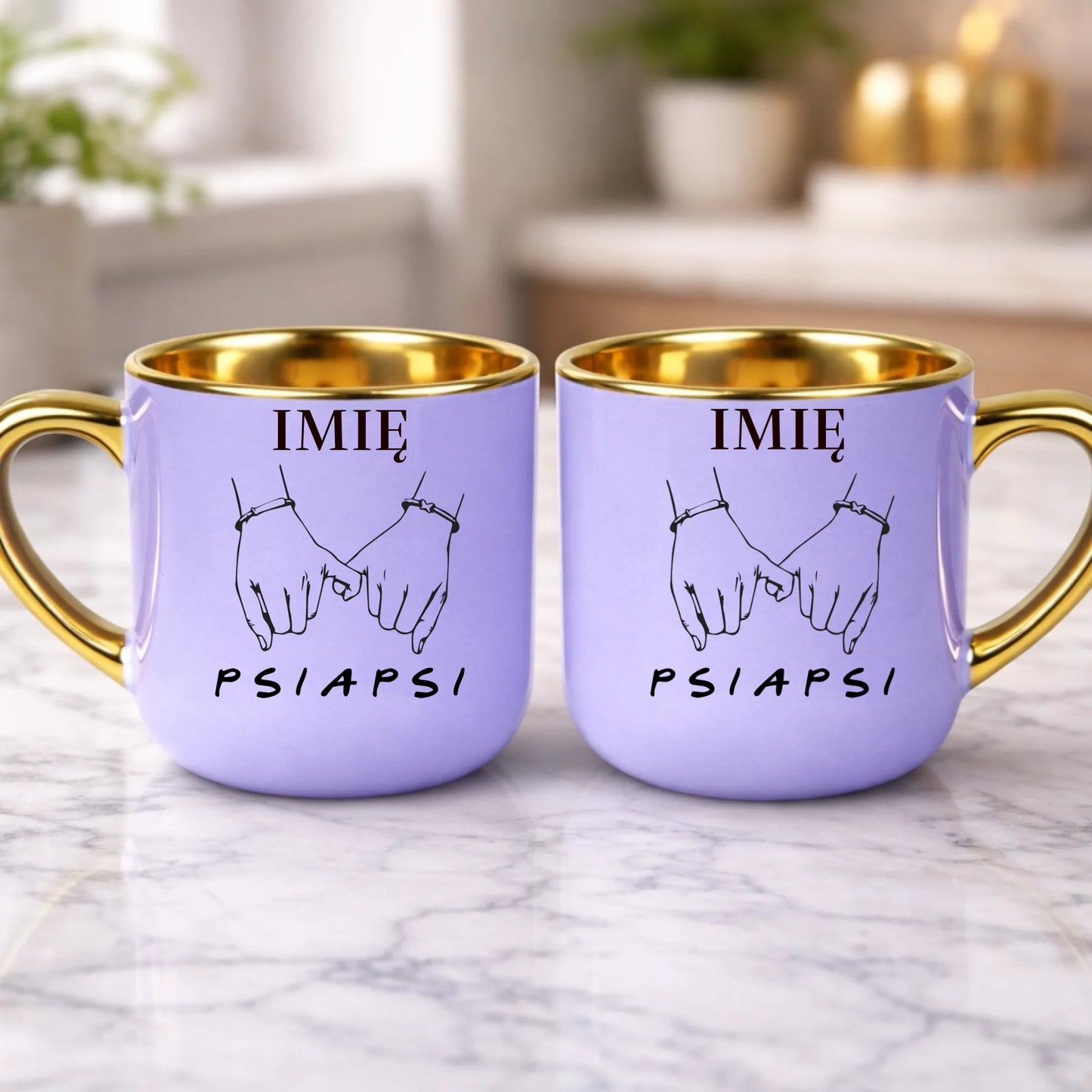 kubek z własnym nadrukiem 400ml personalizowane prezenty pl fioletowy