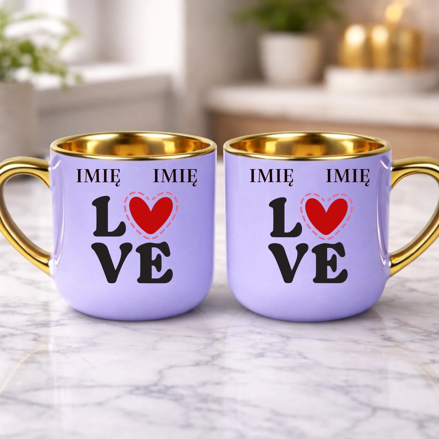 kubek z własnym nadrukiem 400ml personalizowane prezenty pl fioletowy