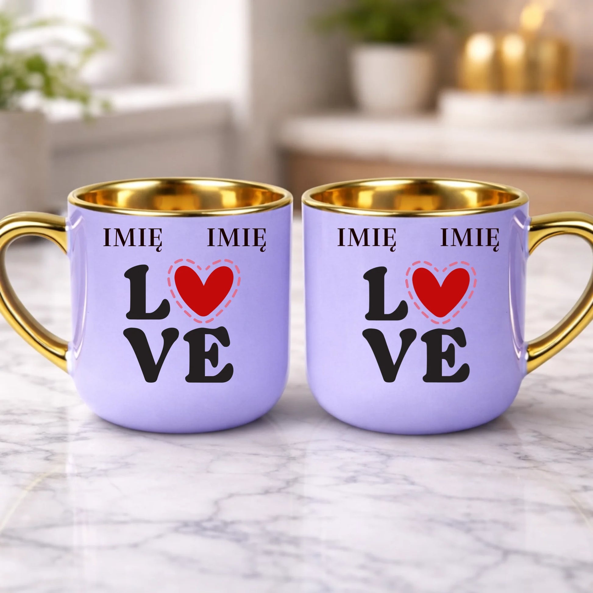 kubek z własnym nadrukiem 400ml personalizowane prezenty pl fioletowy