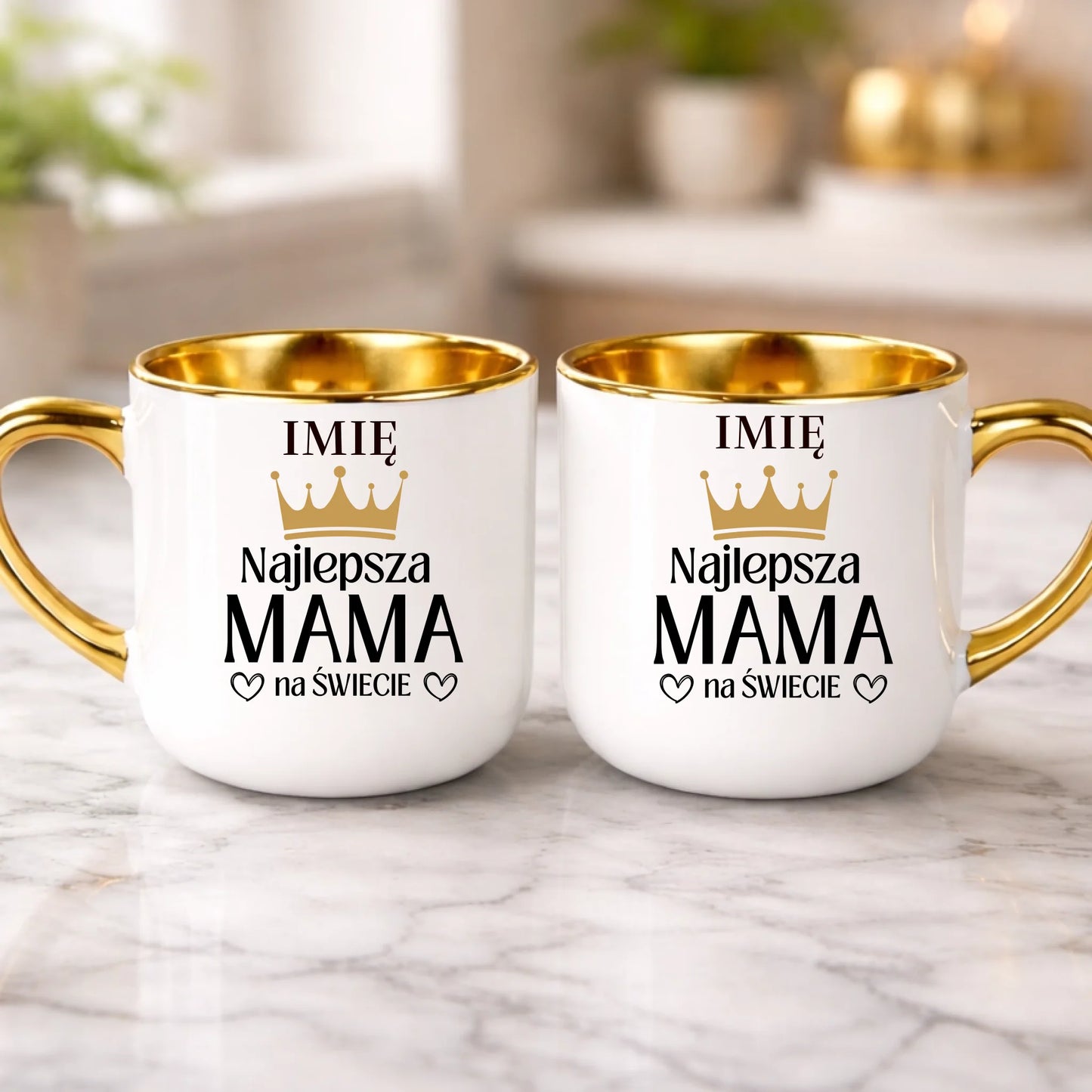 kubek z własnym nadrukiem 400ml personalizowane prezenty pl biale