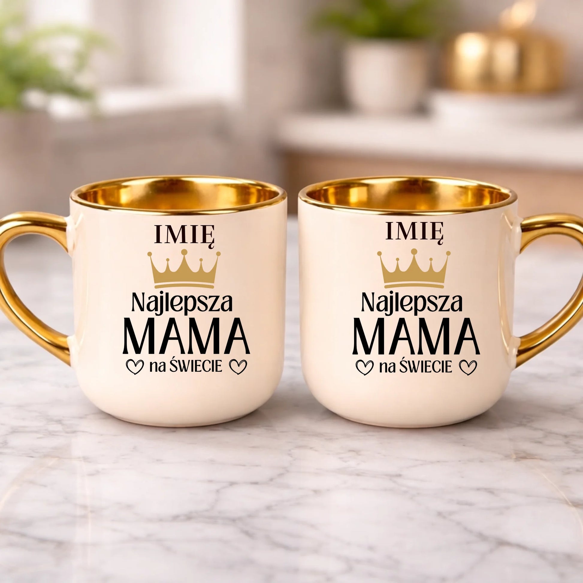 kubek z własnym nadrukiem 400ml personalizowane prezenty pl kremowy