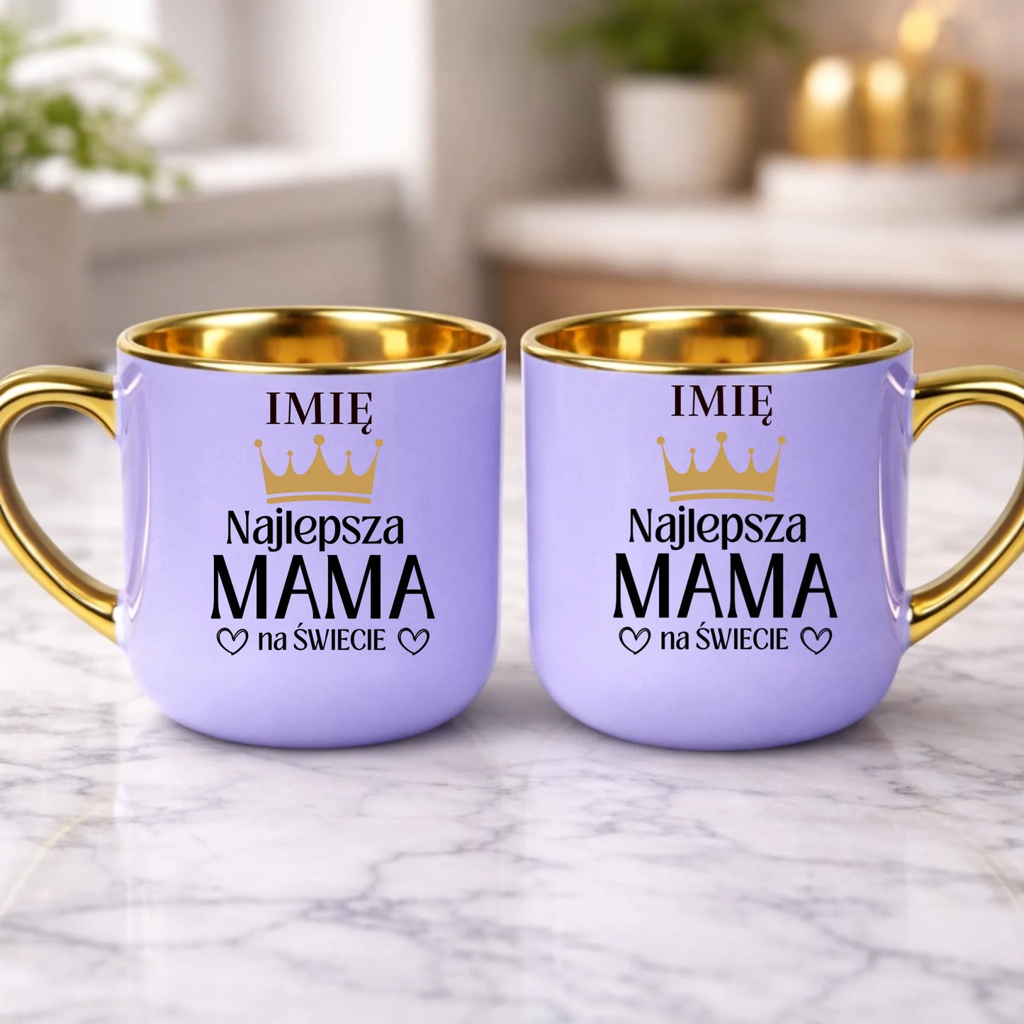 kubek z własnym nadrukiem 400ml personalizowane prezenty pl fioletowy