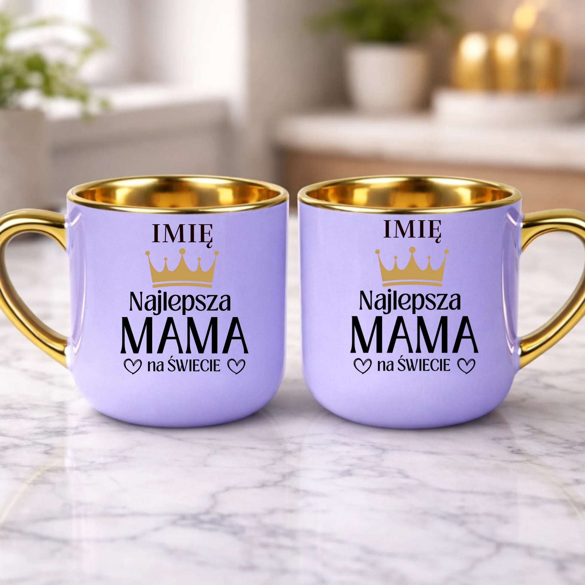 kubek z własnym nadrukiem 400ml personalizowane prezenty pl fioletowy