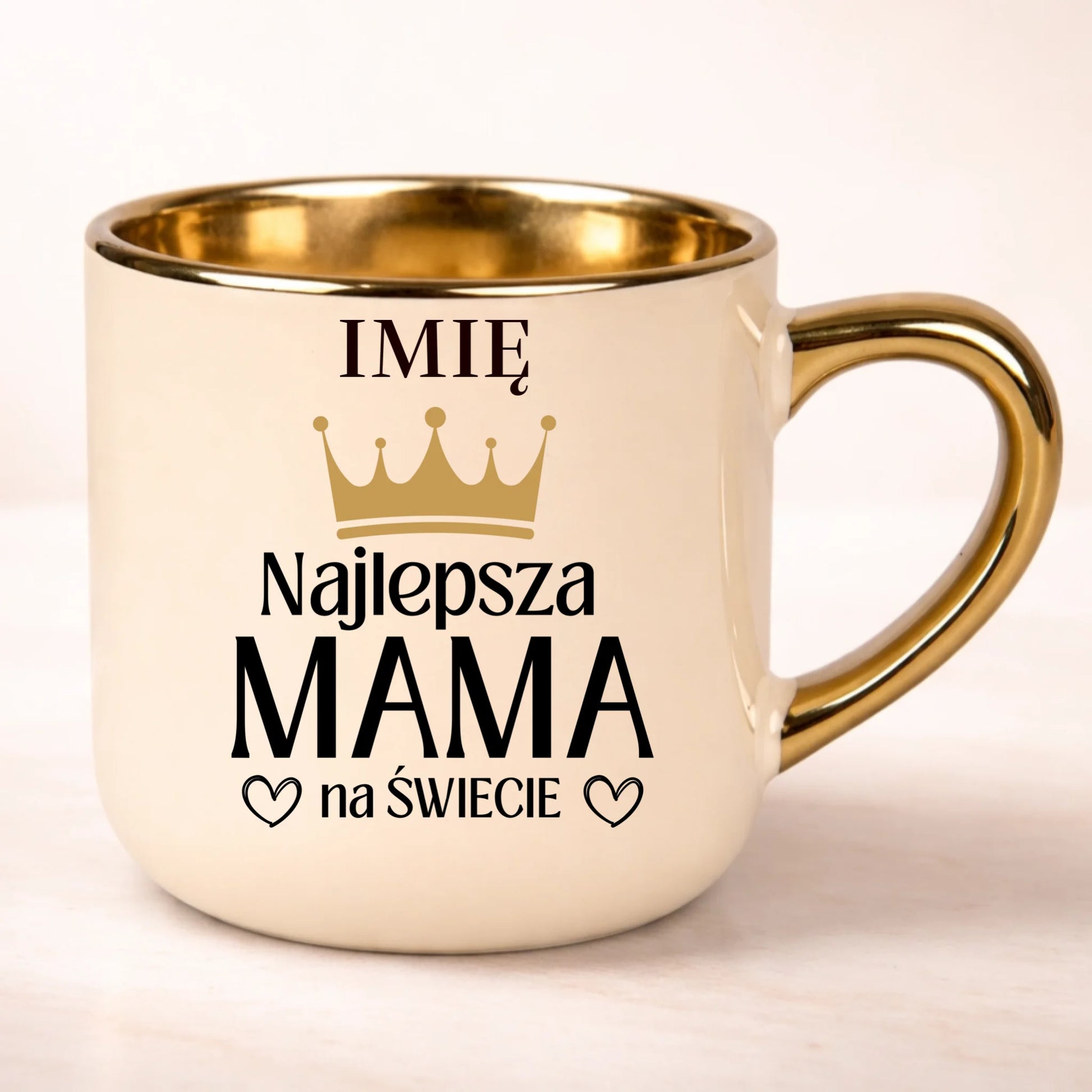 kubek personalizowany z nadrukiem 400ml kremowy