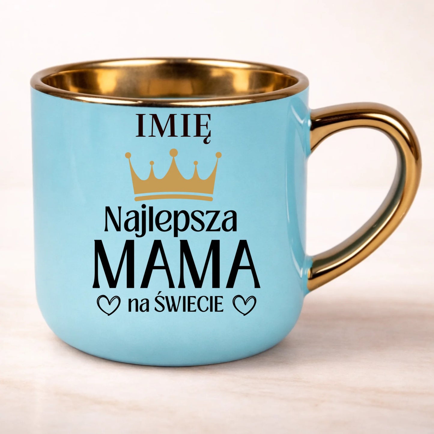 kubek personalizowany z nadrukiem 400ml niebieski