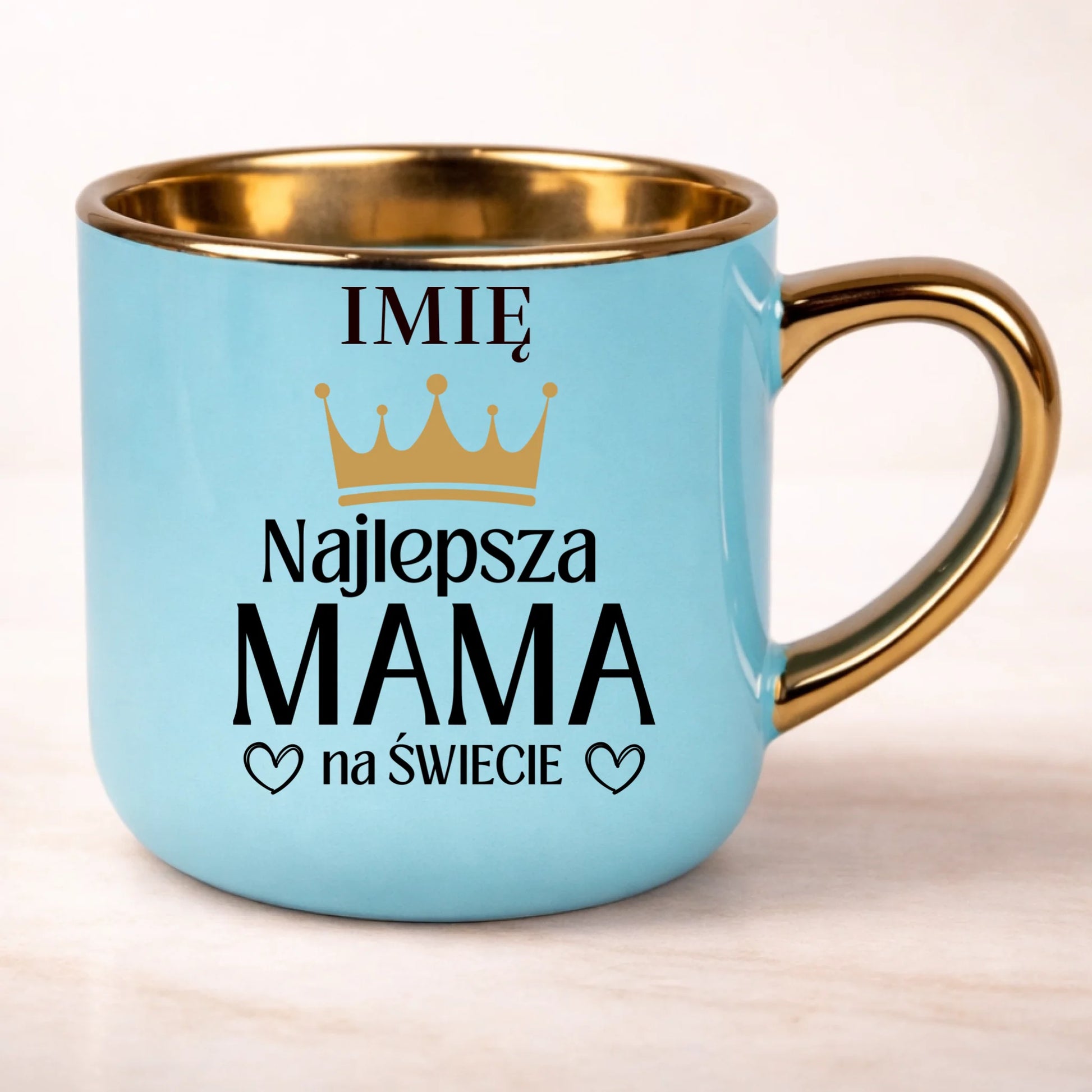 kubek personalizowany z nadrukiem 400ml niebieski