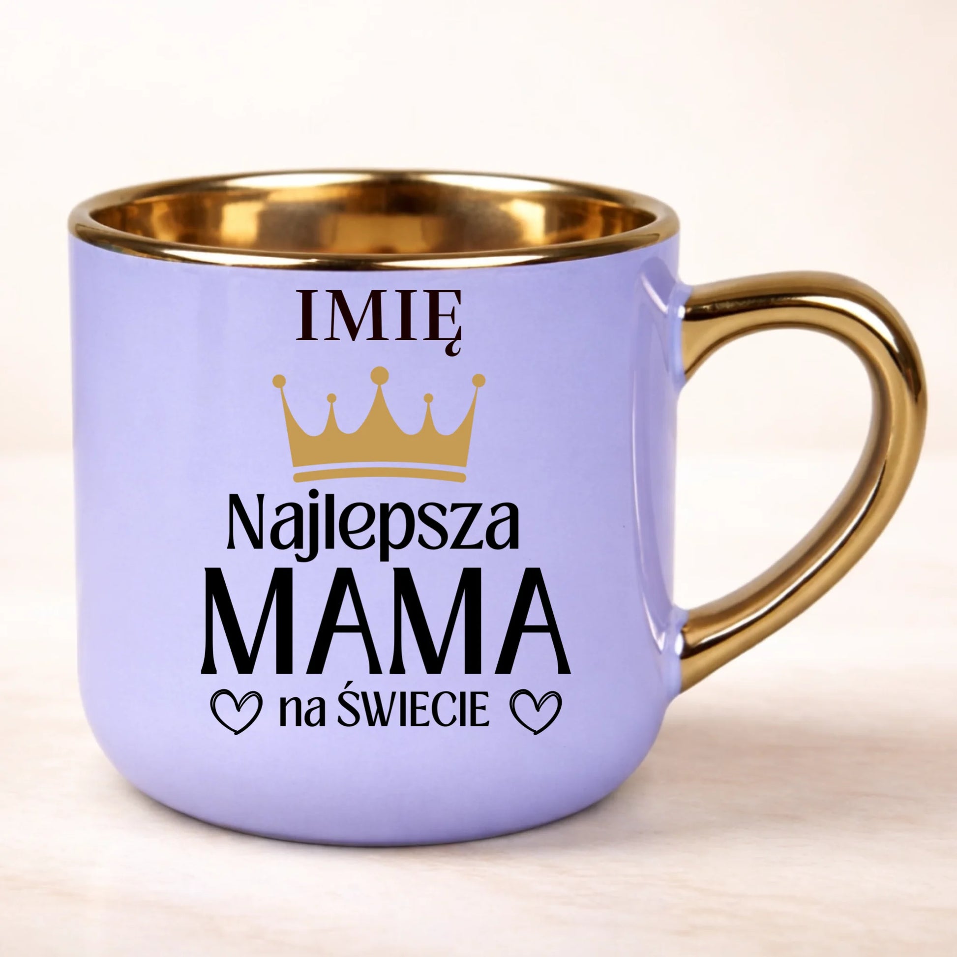 kubek personalizowany z nadrukiem 400ml fioletowy