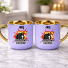 kubek z własnym nadrukiem 400ml personalizowane prezenty pl fioletowy