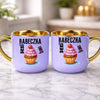 kubek z własnym nadrukiem 400ml personalizowane prezenty pl fioletowy