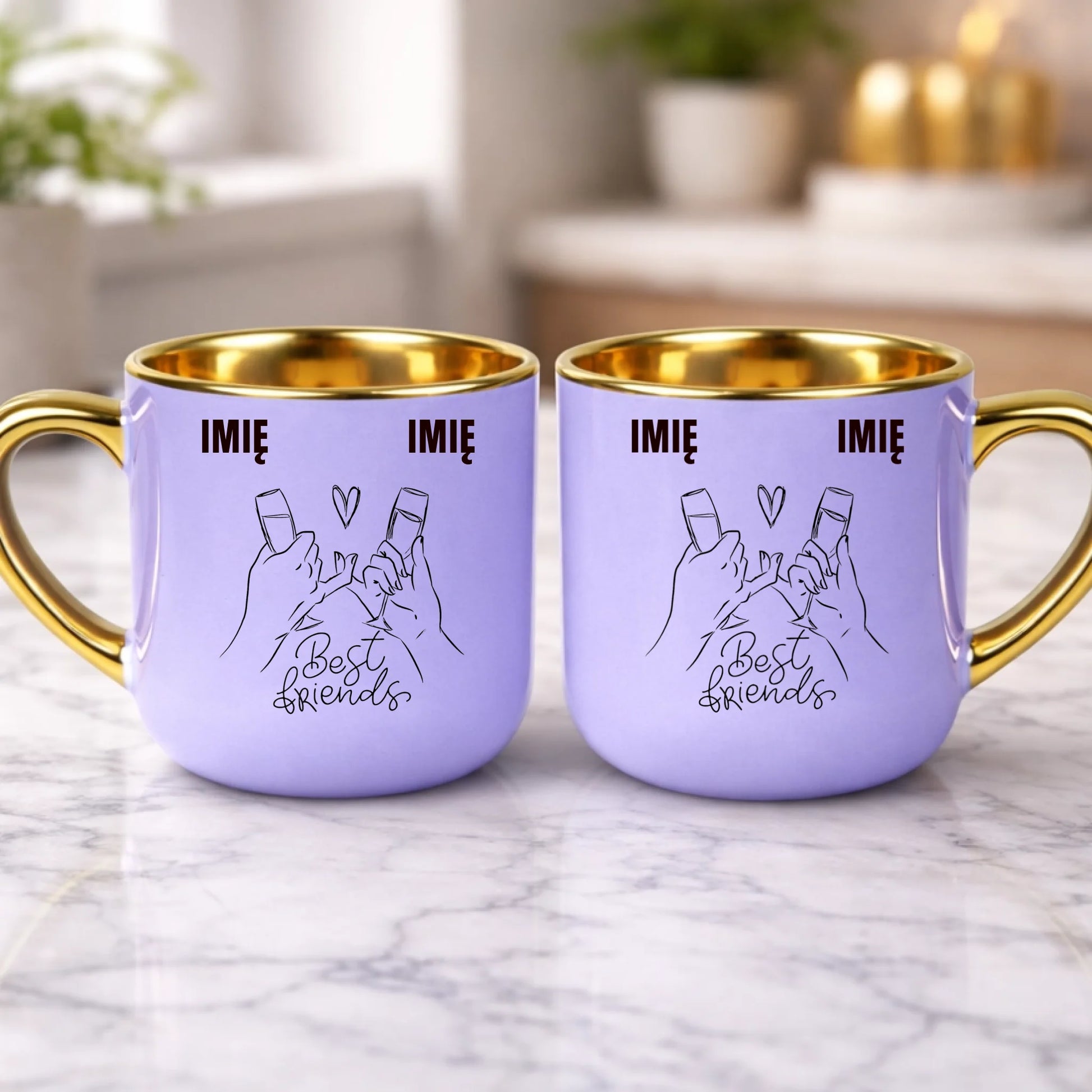 kubek z własnym nadrukiem 400ml personalizowane prezenty pl fioletowy