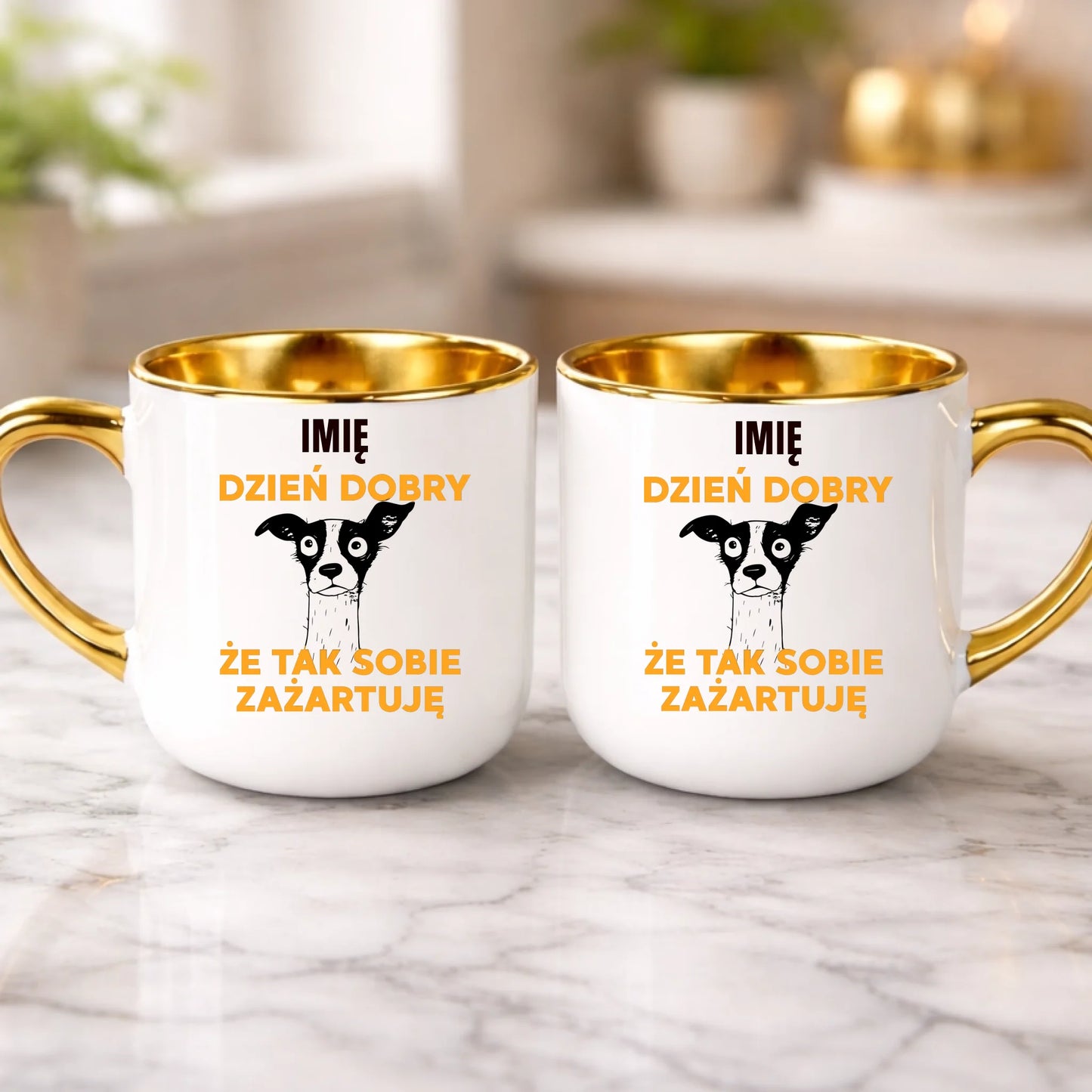 kubek z własnym nadrukiem 400ml personalizowane prezenty pl biale