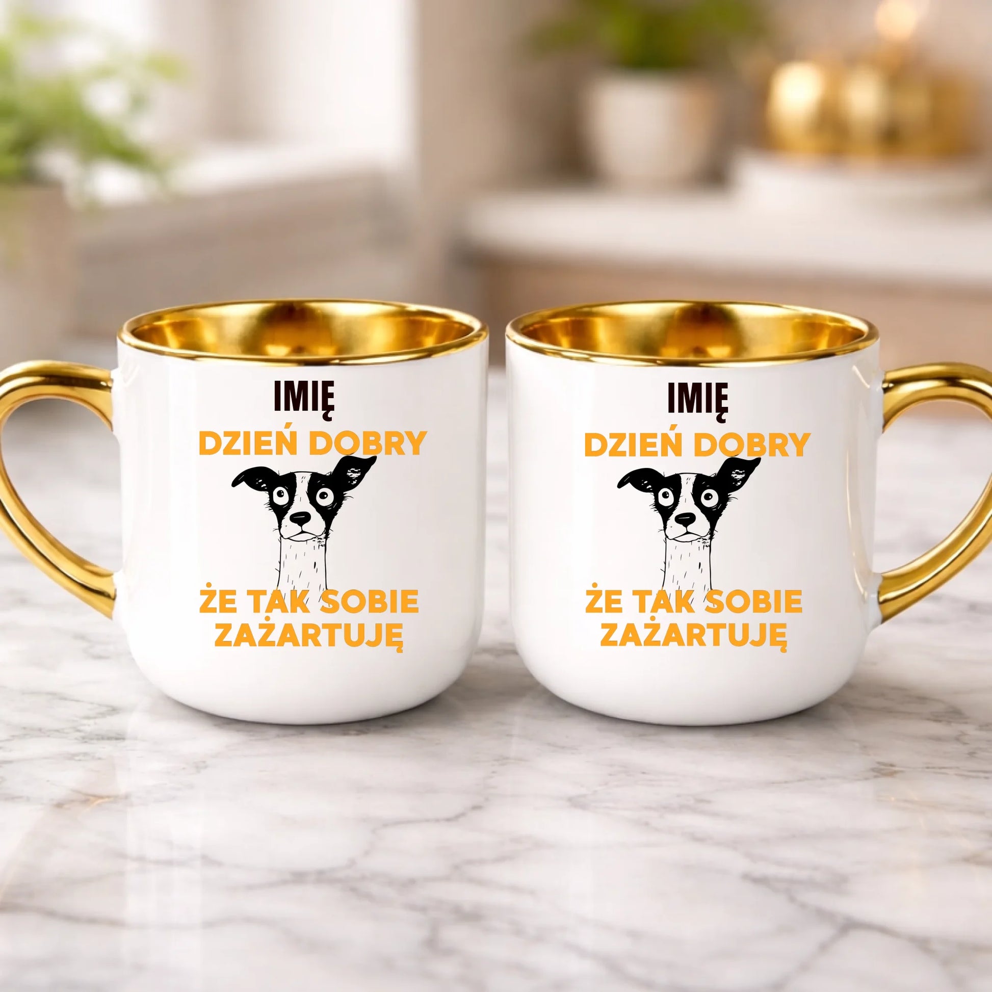 kubek z własnym nadrukiem 400ml personalizowane prezenty pl biale
