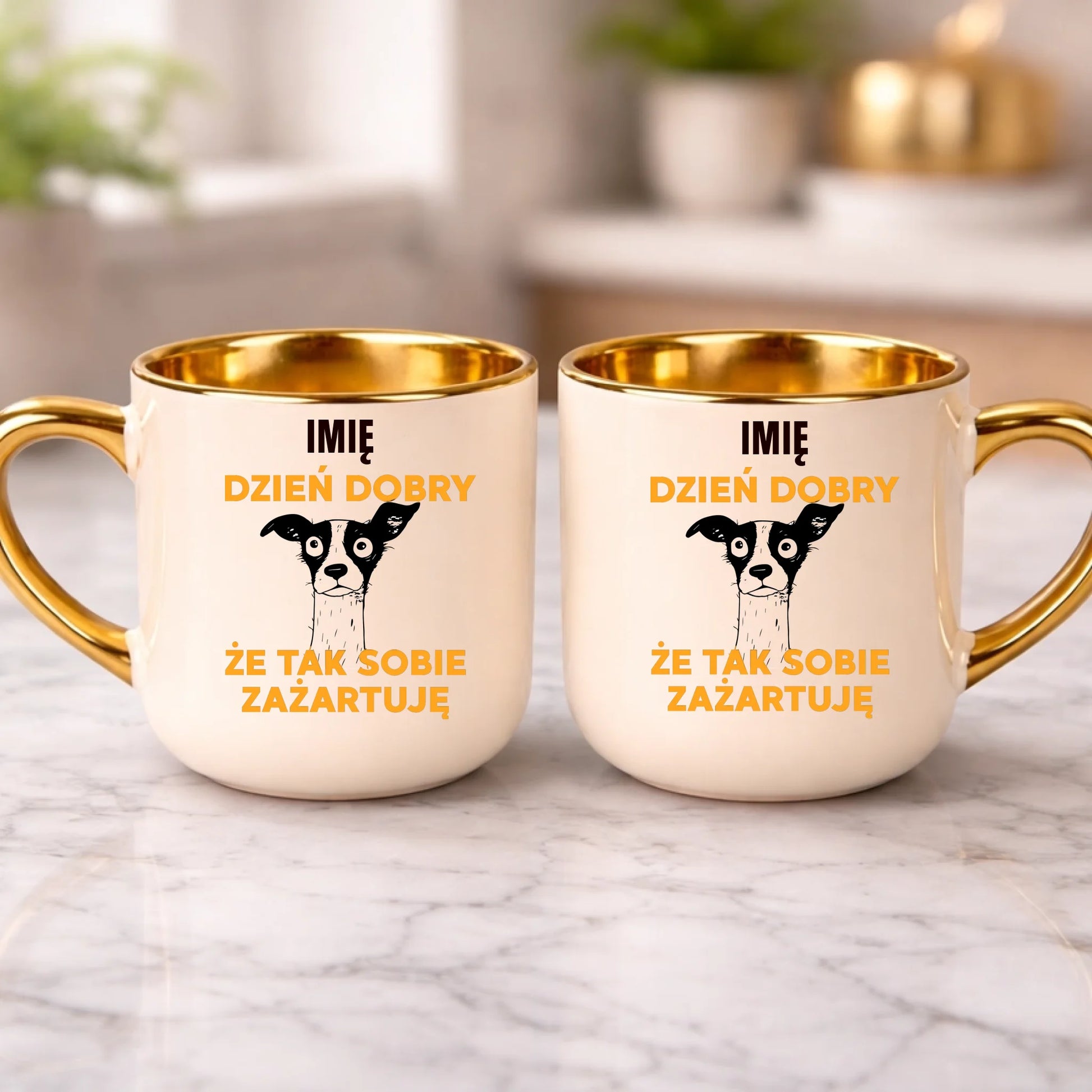 kubek z własnym nadrukiem 400ml personalizowane prezenty pl kremowy