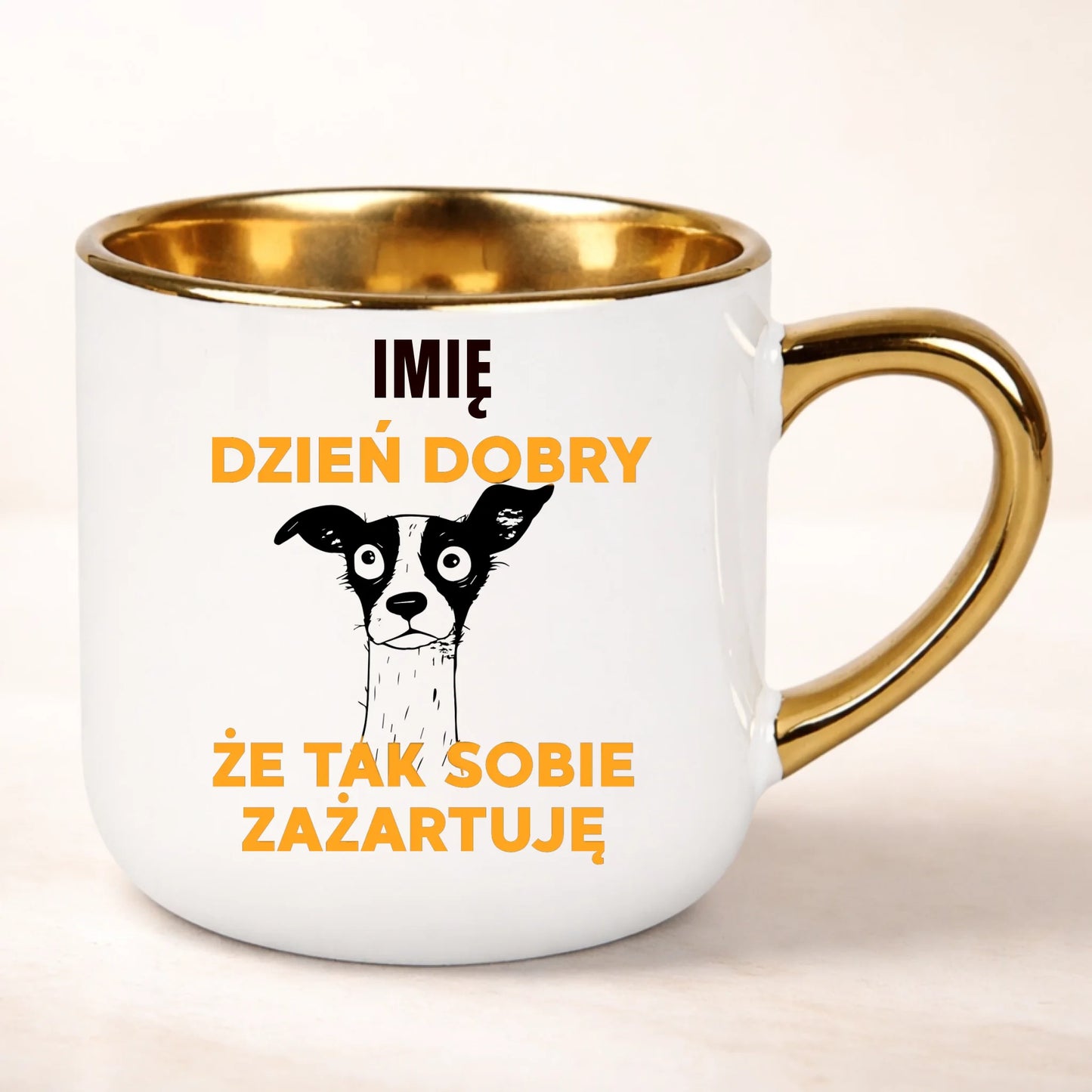 kubek personalizowany z nadrukiem 400ml biały