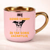 kubek personalizowany z nadrukiem 400ml rozowy
