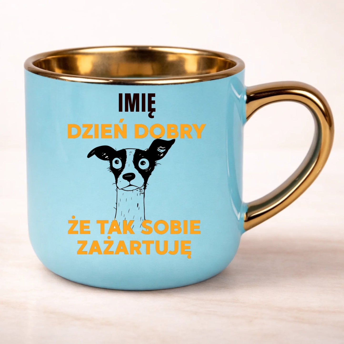kubek personalizowany z nadrukiem 400ml niebieski