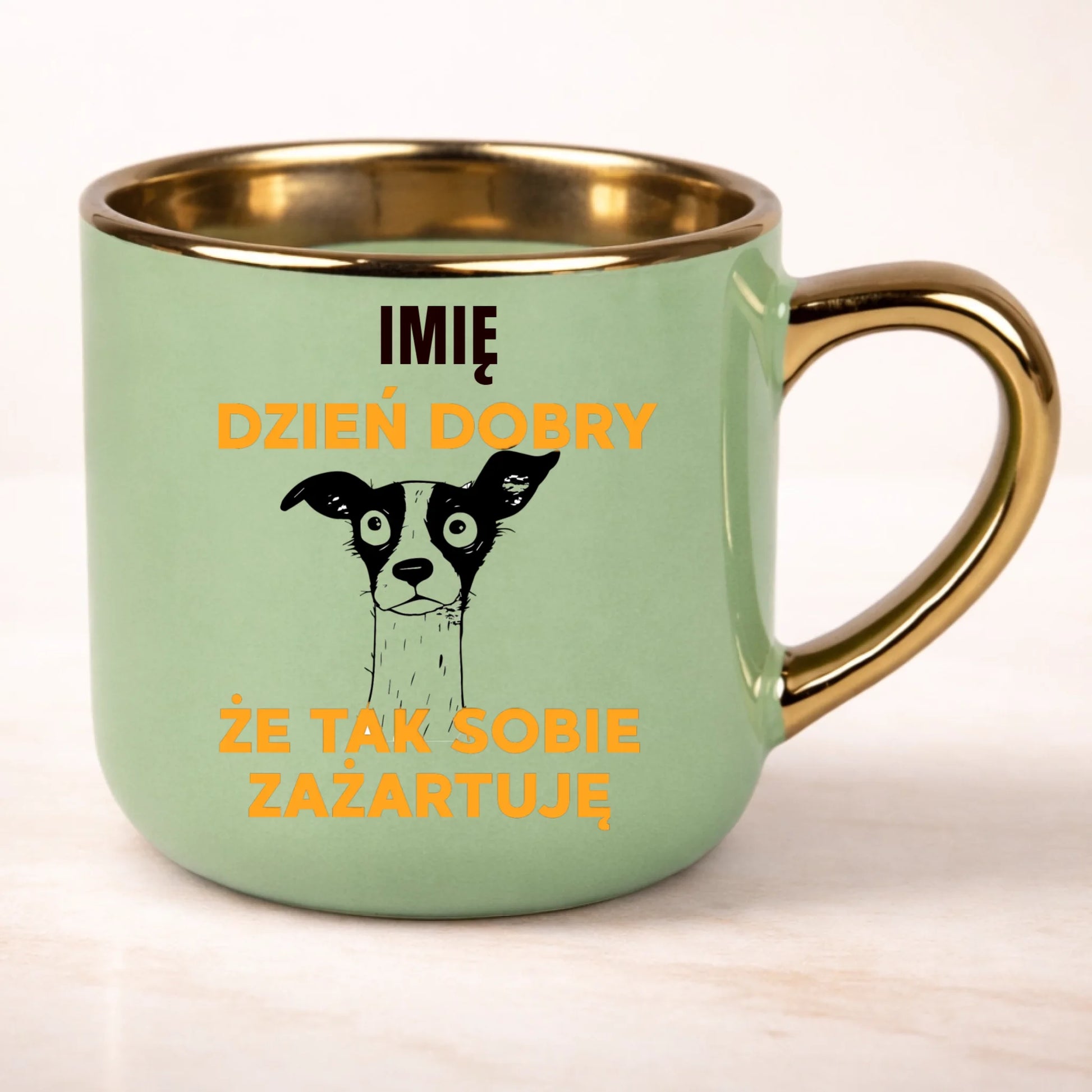 kubek personalizowany z nadrukiem 400ml zielony