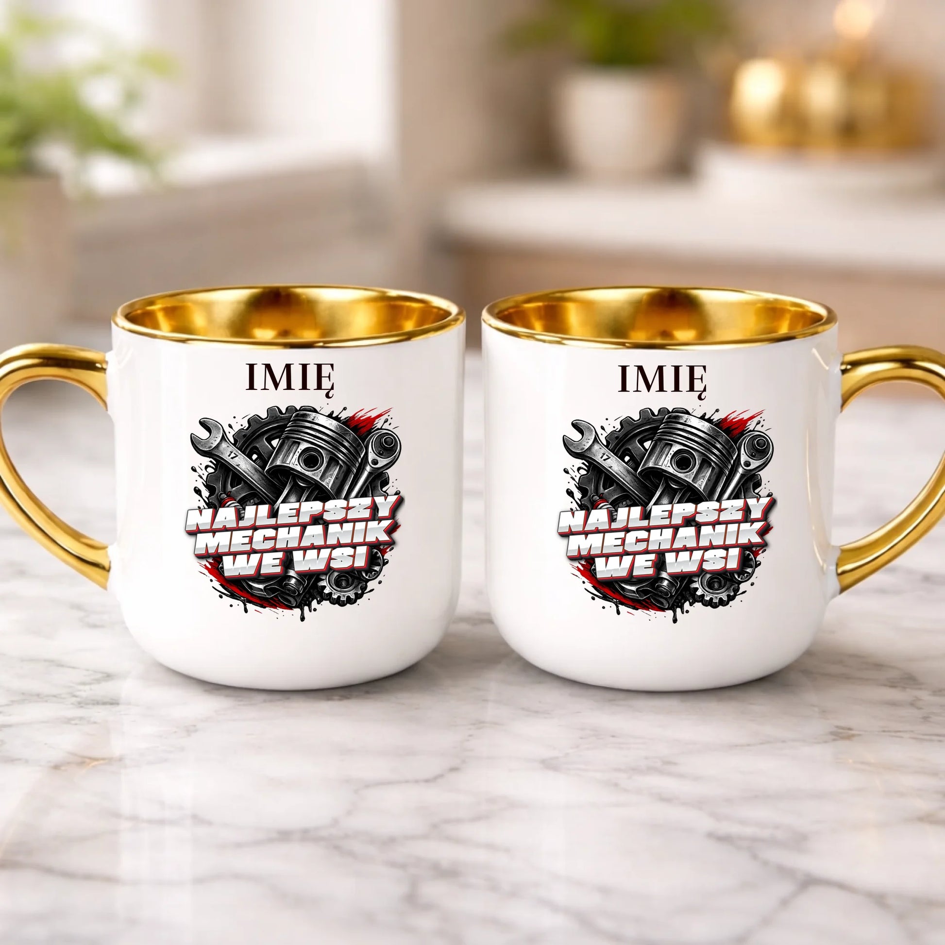 kubek z własnym nadrukiem 400ml personalizowane prezenty pl biale