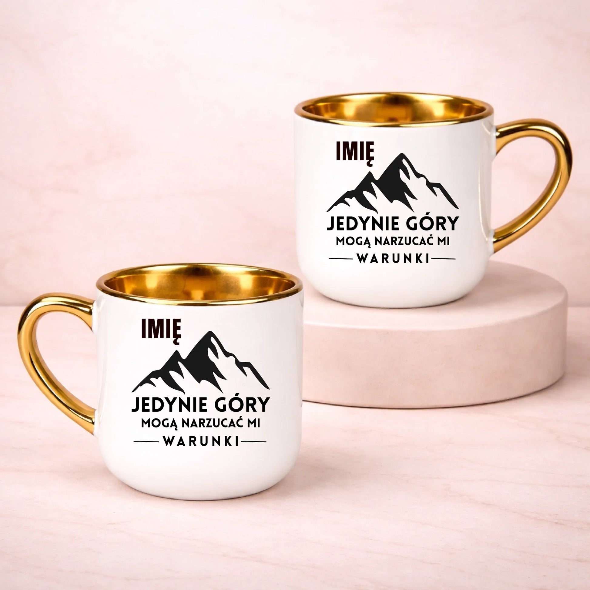 kubek z własnym nadrukiem 400ml personalizowane prezenty pl bialy